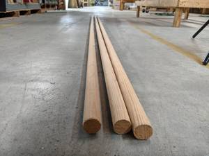 lot 264 image: Lot of 3 Wooden Dowels 10 ft x 1