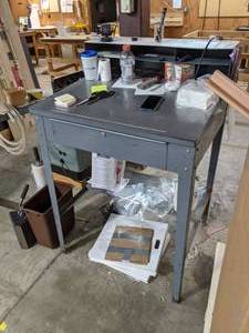 lot 268 image: Metal Utility Shop Desk