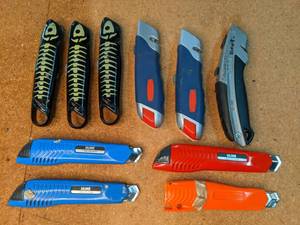 lot 204 image: Lot of (10) Boxcutters - Uline, Stanley