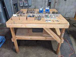 lot 696 image: Large Wooden Worktable