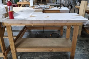 lot 617 image: Large U-Shaped Workbench