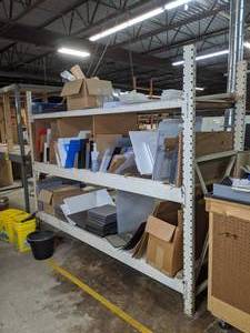 lot 675 image: White Metal Shelving