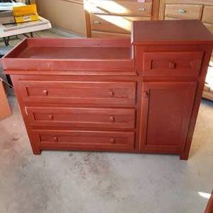 Unique dresser with an added wood b...