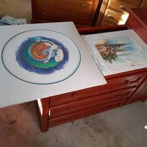 2 framed pieces of Art 1619.5 a...