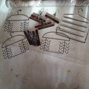 Assortment of wooden slack hangers ...