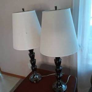 2 metal lamps 31 tall...
