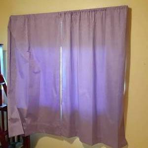 2 Purple curtains on a rod 4260...