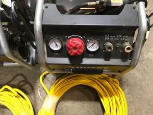Lot of 2 Husky Compressors a hoses customer returns used various conditions see pictures