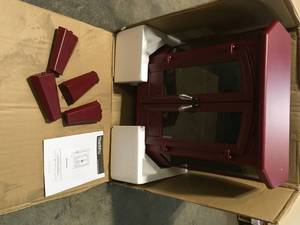 HearthPro 25in. 5 Sided Infrared Electric Stove-Red customer return open boax see pictures