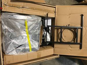 Hampton Bay Crossridge 50,000 BTU Antique Bronze Finish Gas Fire Pit not used see pictures