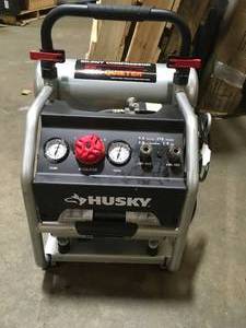 Husky 4.5 Gal silent Compressor open box customer return see pictures
