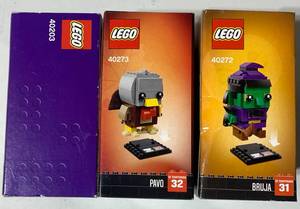 lot 64 image: LEGO 40203, 40273, 40272 Brick Headz