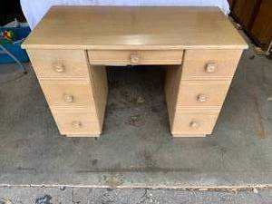 lot 137 image: Blond Wood Desk from the 1950s