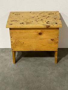 Wood Seat With Storage