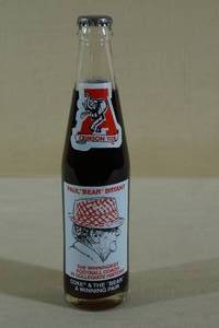Alabama Paul Bear Bryant Coca Cola Bottle