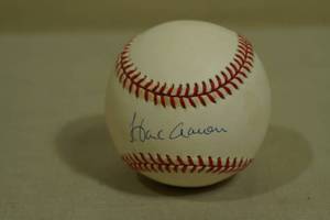 Hank Hal Aaron Signed Baseball