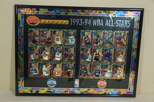 Framed Uncut Sheet of Topps Finest 1993-94 All Stars
