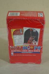 Box of 1990-91 NBA Hoops Basketball Card Packs - Series 2