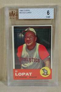1963 Topps Ed Lopat #23 - BVG 6