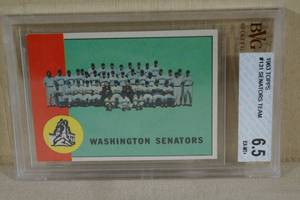 1963 Topps Senators Team Card #131 - BVG 6.5