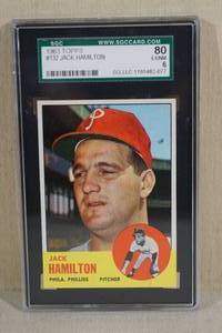 1963 Topps Jack Hamilton #132 - SGC 80