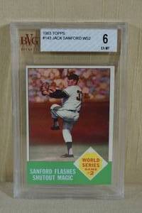 1963 Topps Jack Sanford World Series Card #143 - BVG 6