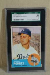 1963 Topps Johnny Podres #150 - SGC 50