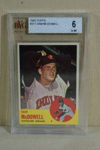 1963 Topps Sam McDowell #317 - BVG 6