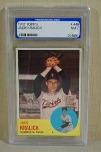 1963 Topps Jack Kralick #448 - PGS 7