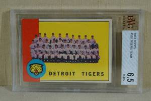 1963 Topps Detroit Tigers Team Card #552 - BVG 6.5