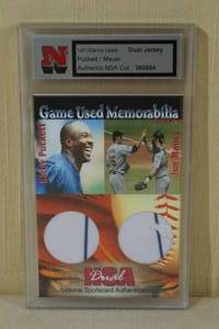 NSA Game Used Jersey Card - Kirby PuckettJoe Mauer 11