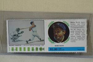 1968 Standard Oil Winners Circle Babe RuthMickey Mantle Card