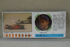 1968 Standard Oil Winners Circle Babe RuthParnelli Jones Card