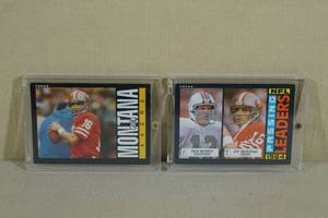 2 1985 Joe Montana Cards - #157, #192 with Marino