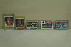 Baseball Cards - Rose, Fisk, Ryan, Washington Senators