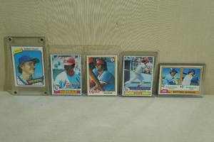 Baseball Cards - Yount, Brock, Rose, Bench, Brett
