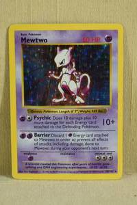 Red Number Shadowless Holo Mewtwo Rare Pokemon Card 10102