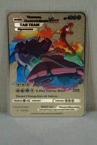 Custom Metal Venosaur, Blastoise and Charizard Pokemon Card