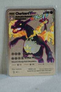 Custom Metal Charizard V Max Pokemon Card