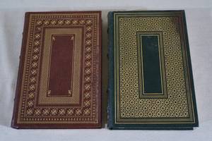 2 Signed First Edition Leather Bound Books - John Irving, John Updike