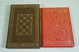 2 Signed First Edition Leather Bound Books - Louis Auchincloss, Joyce Oates