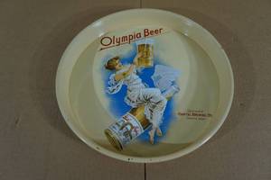 Vintage Olympia Beer Metal Serving Tray