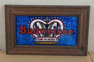 Multi Color Budweiser King of Beers Framed Picture