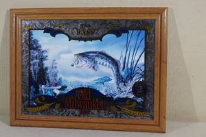 Old Milwaukee Wildlife Series Beer Mirror - Bass