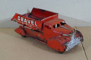 Antique Marx Pressed Steel Dump Truck Toy
