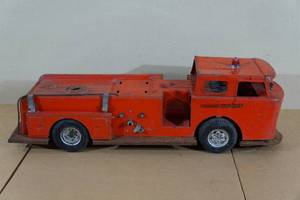 Antique Buddy L Pressed Steel Texaco Fire Chief Truck