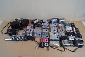 Assorted Cameras - Digital, Camcorders, Polaroid