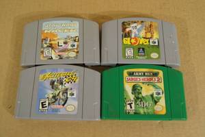 Nintendo 64 Games - Excitebike, Glover, Army Men, Star Wars