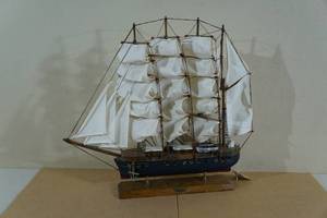 Wood Scale Model of a Pamir Sailing Ship