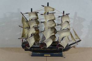 Wood Scale Model of a Spanish Frigate Ship from 1780